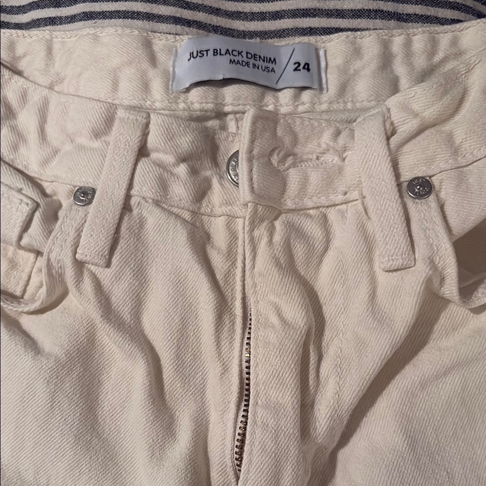 Just Black Denim Cream Jeans